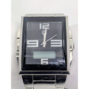 Men's Vintage George silver stainless steel Analog Digital Watch (Needs Battery)